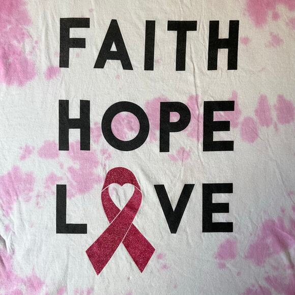 Cold Crush Women T-shirt size XL Short Sleeve Stretchy Faith Hope Love White - Picture 5 of 7